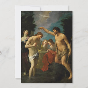 "De doop van Christus" kunst aangepaste uitnodigin Kaart