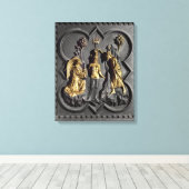 De doop van Christus, panel Canvas Afdruk (Insitu (Houten vloer))