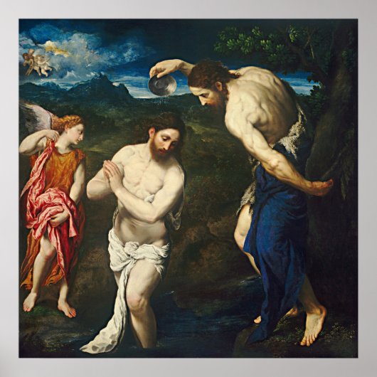 De doop van Christus - Paris Bordone Fine Art Post Poster (Voorkant)