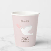 De doop van het witte duifmeisje papieren bekers (Voorkant)