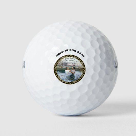 De doop van Jezus Christus afbeelding twee Golfballen (Voorkant)