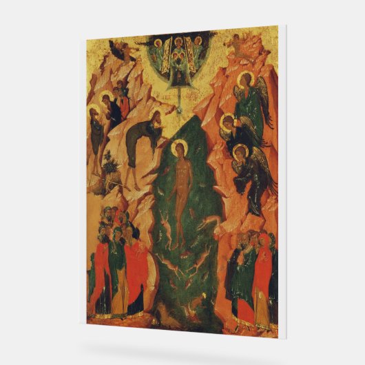 De doop van Jezus Christus Byzantijnse icoon Acryl Bord (Hoek)