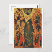 De doop van Jezus Christus Byzantijnse icoon Briefkaart (Voorkant / Achterkant)