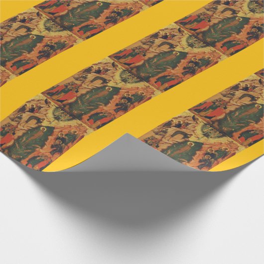 De doop van Jezus Christus Byzantijnse icoon Cadeaupapier (Hoek)