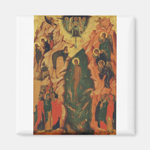 De doop van Jezus Christus Byzantijnse icoon Magneet