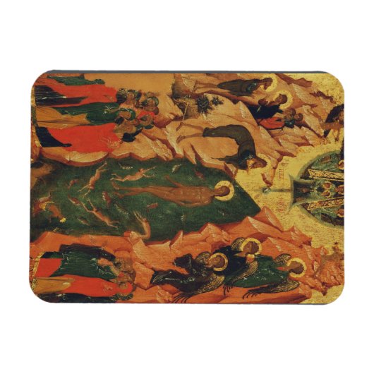 De doop van Jezus Christus Byzantijnse icoon Magneet (Horizontaal)