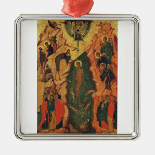 De doop van Jezus Christus Byzantijnse icoon Metalen Ornament