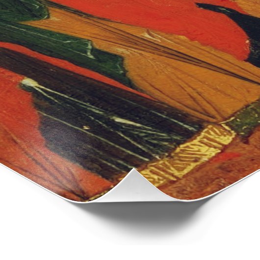 De doop van Jezus Christus Byzantijnse icoon Perfect Poster (Hoek)