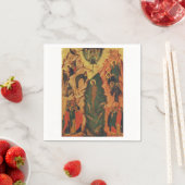 De doop van Jezus Christus Byzantijnse icoon Servet (Insitu)