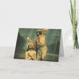 De doop van Jezus Christus door Johannes de Doper Kaart