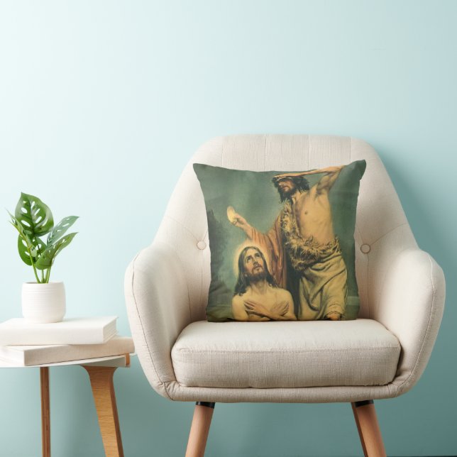 De doop van Jezus Christus door Johannes de Doper Kussen (Stoel)