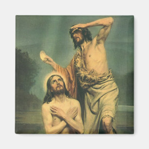 De doop van Jezus Christus door Johannes de Doper Magneet