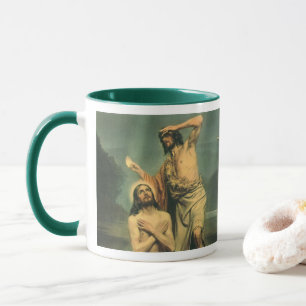 De doop van Jezus Christus door Johannes de Doper Mok