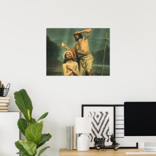 De doop van Jezus Christus door Johannes de Doper Poster
