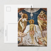 De doop van Jezus Christus Orthodoxe Icoon Briefkaart (Voorkant / Achterkant)