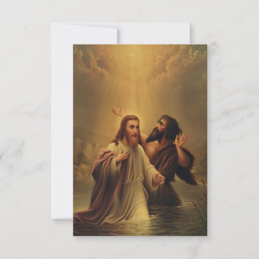De Doop van Jezus Devotionele Heilige Kaart (Voorkant)