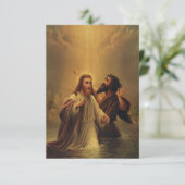 De Doop van Jezus Devotionele Heilige Kaart (Staand voorkant)