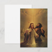 De Doop van Jezus Devotionele Heilige Kaart (Voorkant / Achterkant)