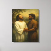 De doop van Jezus™ LDS Wall Art Canvas (Voorkant)