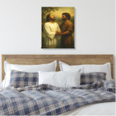 De doop van Jezus™ LDS Wall Art Canvas (Insitu (Slaapkamer))