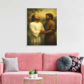 De doop van Jezus™ LDS Wall Art Canvas (Insitu (Woonkamer))