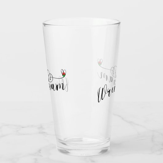 De doopvont van het Manuscript van Wrexham, Welsh  Glas (Links)