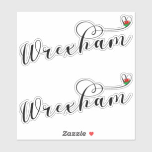 De doopvont van het Manuscript van Wrexham, Welsh  Sticker