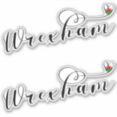 De doopvont van het Manuscript van Wrexham, Welsh  Sticker (Voorkant)