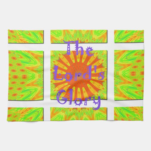 De door de heer Glory geïnspireerde tekst Theedoek (Horizontaal)