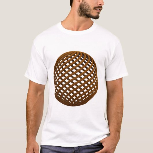De door de maan geïnspireerde rotan kunst t-shirt (Voorkant)