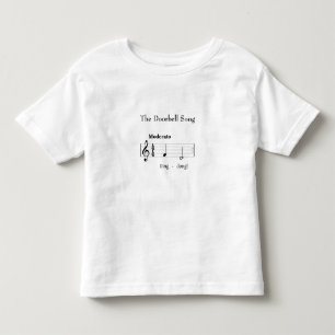 De doorbell Song Humoureuze muziekscore Kinder Shirts