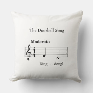 De doorbell Song Humoureuze muziekscore Kussen