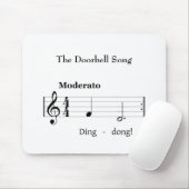 De doorbell Song Humoureuze muziekscore Muismat (Met muis)