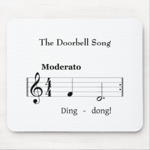 De doorbell Song Humoureuze muziekscore Muismat