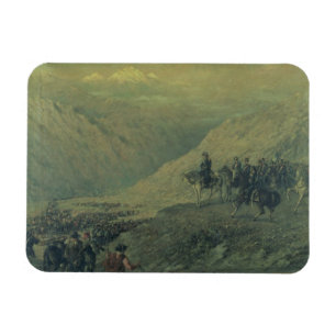 De doorgang van de Andes in 1817 (olie op canvas) Magneet