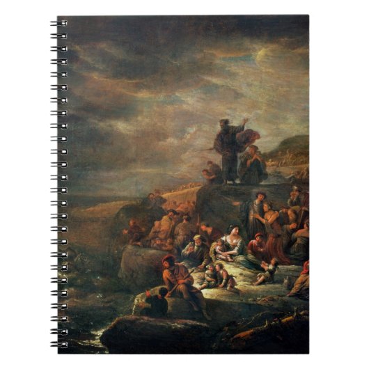 De doorgang van het rode Zee (olie op doek) Notitieboek (Voorkant)