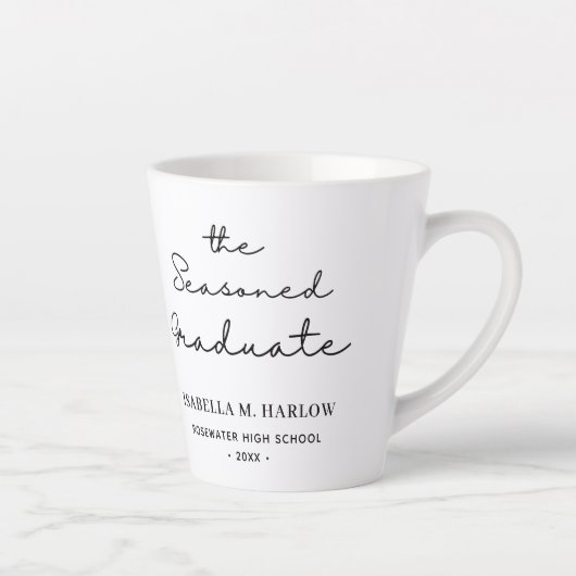 De doorgewinterde Afstuderen gepersonaliseerde Latte Mok (Rechts)