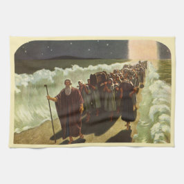 De doortocht van Mozes door de Rode Zee, Vintage R Theedoek