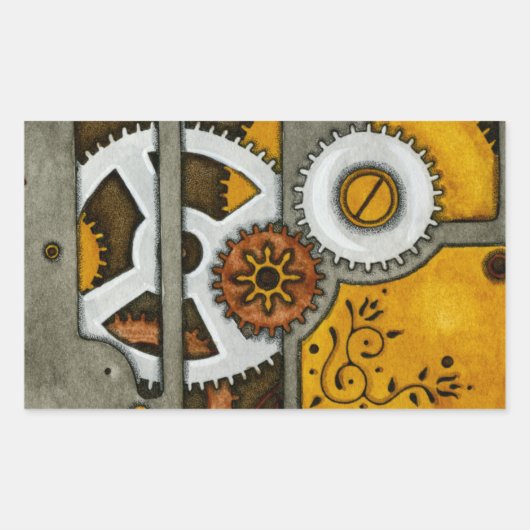 De doos rechthoekige sticker (Voorkant)