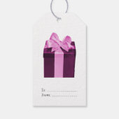 De Doos van de gift met satijnboog Cadeaulabel (Achterkant)