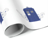 De doos van de politie zwaait het Wrappen Papier (Rol Hoek)