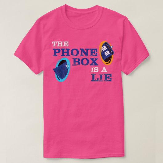 De doos van de Telefoon is een Lie T-shirt (Design voorkant)
