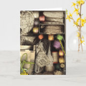 De Doos van het handwerk Kaart (Gele Bloem)