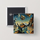 De doos van Pandora Vierkante Button 5,1 Cm (Voorkant /achterkant)