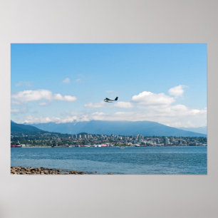 De dop van Seaplane over Vancouver Poster