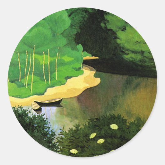 De Dordogne met Carrence Ronde Sticker (Voorkant)