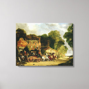 De Dorking en de London Royal Mail verlaten de 'Ma Canvas Afdruk