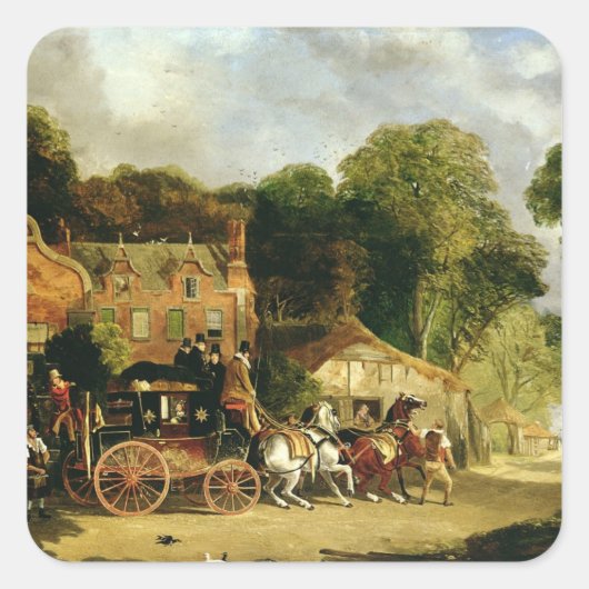 De Dorking en de London Royal Mail verlaten de 'Ma Vierkante Sticker (Voorkant)