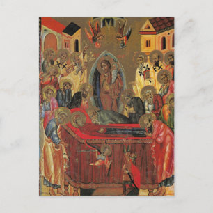 De Dormition van het Theotokos-icoon Briefkaart