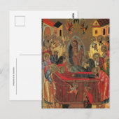 De Dormition van het Theotokos-icoon Briefkaart (Voorkant / Achterkant)